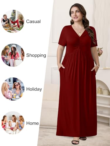 Image of PEVRL Plus Size Summer Maxi Dress for Curvy Women with Pockets 1X-5X