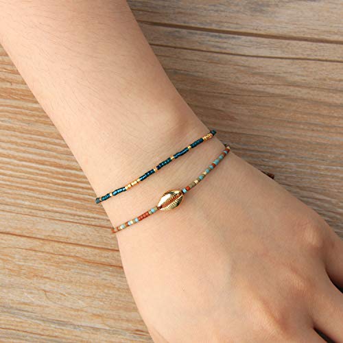 Image of C.QUAN CHI Colorful Miyuki Beads Bracelets Handmade Friendship Beaded Bracelet Stack Adjustable Bracelet Jewelry For Women