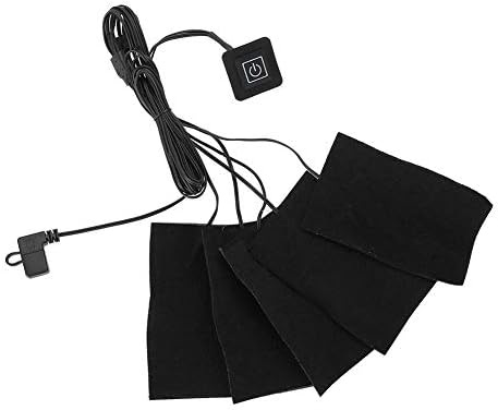 FILFEEL Clothes Heating Pad USB Electric 5Pcs Heater Pads Heat Element, 3 Gear Adjustable Temperature Warmer Tool for Vest Winter Cold Outdoors