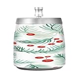 LI ZHI XIN Home - Cenicero de acero inoxidable con tapa para interior o exterior, árbol tropical baya