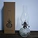 2 Pieces Rustic Oil Lamp Lantern Large Classic Kerosene Lamp Vintage Glass Kerosene Lamp Chamber Oil Lamps with 3/8