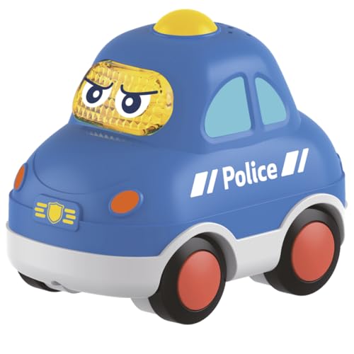 TACHAN- Coche policía Infantil con Luces y Sonidos – Rueda Libre - Melodías Divertidas - Efectos Interactivos - Fácil de Llevar - Desarrollo Sensorial y Motor +12 Meses (CPA Toy Group 746T00930)