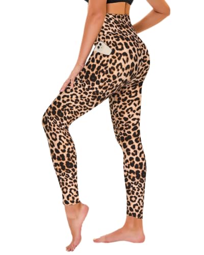 Image of TNNZEET High Waisted Leggings for Women - No See Through Tummy Control Cycling Workout Yoga Pants with Pockets Reg & Plus