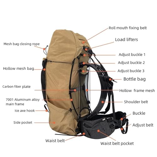 Mochila Deportiva Ultraligera 45L Resistente y Impermeable miniatura 5