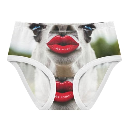 Cotton Toddlers Underwear Floral Funny Llama Red Lips Panties for Girl Print Undies Kids Briefs 2t