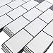 WoStick 10-Foglie Piastrelle Mattonelle Adesive Bianco per Muro Cucina Bagno (30.5 x 30.5cm)