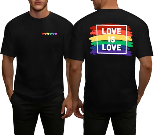 Image of Ithalt Pride Tank Top for Women LGBT Rainbow Flag Shirt Love Heart Graphic Tee Lesbian Gay Pride Sleeveless Vest