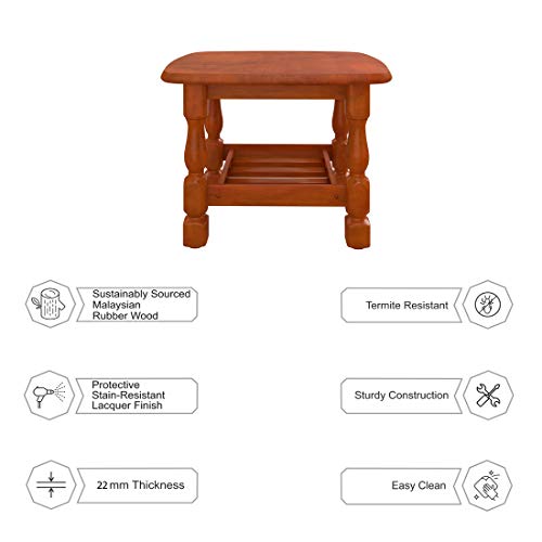 Image of Woodness Kota Solid Wood Coffee Table (Matte, Dark Oak)