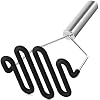 Urbanstrive Non-Scratch Silicone Potato Masher Kitchen Tool, Potatoes Masher Potato Masher Stainless Steel Wrapped In Premium Silicone, Potato Smasher Black
