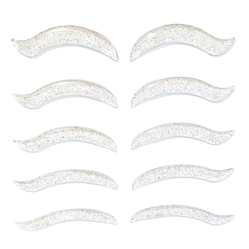 Libeauty Lash Lift Rods, Korean Glueless Lash Lift Pads, Designed for Open-Eye Eyelash Lift, Self Adhesive Eyelash Perm Rods, Eyelash Lifting Tools & Supplies, 5 Sizes Clear