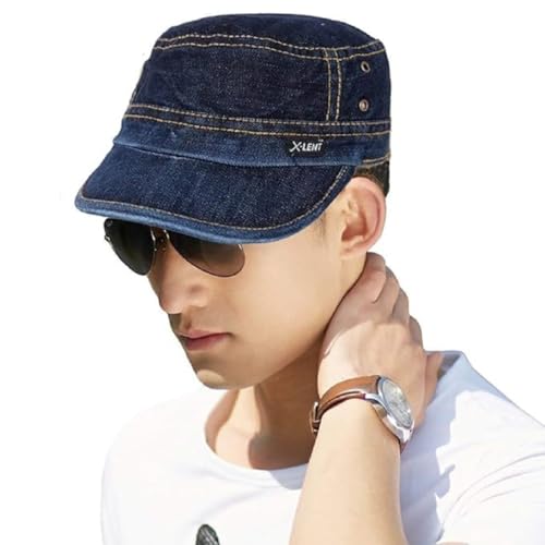 Image of Men's & Women's Unisex Denim Cap (Blue Black Free Size) (Pack of 1)