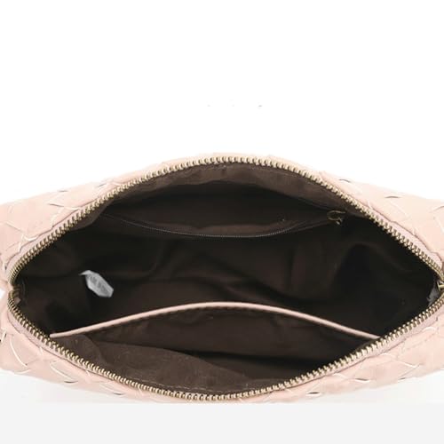 Small Woven Bag Satchel for Women 2025 Trendy Woven Shoulder Purse Crossbody Clutch Vegan Leather Tote Handbag Small Hobo Bag4