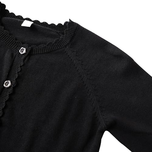 Image of Cropped Shrug Cardigan Girls Cotton Soft Long Sleeve 5-12 Years (Dressy) | Soft Lightweight Crop Sweater 100% Cotn Skin-friendly Dressy Cardigan Bolero Spring Autumn