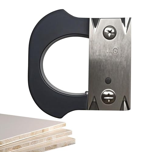 syayw - Herramienta para cortar bordes de (cortador de desbarbado para cantos de muebles, precisión ergonomía, mango antideslizante + pala de ángulo y hoja de acero inoxidable para PVC/ABS