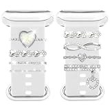 Joycabin Uhrenarmband Charms Armband mit Apple Watch Armband 20-22mm,Silber