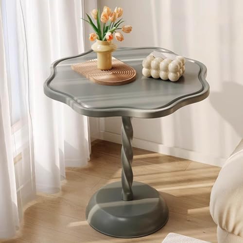 Table d'appoint ronde moderne Slish grise pour salon et chambre - 2