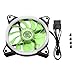 120mm Wielointerfejsowy, jasnozielony wentylator LED, wentylator chłodzący CPU, wentylator 12V DC do procesora PC (zielony)