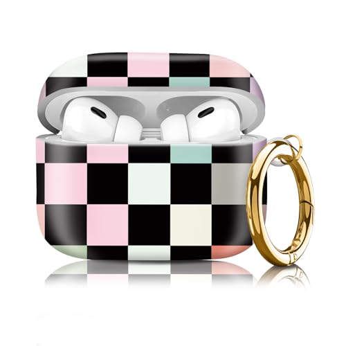 Airpod pro ��2����/��1����P�[�X�J�o�[ �S�[���h���E���h�L�[�`�F�[���t�� ���킢���p�^�[�� �n�[�h&����~�߃J�o�[ �j�����p ���̎q�p (�J���t���Ȏl�p�`)