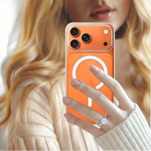 Image of Anti Yellow Clear Magnet Case for iPhone 17 Pro, Premium Polycarbonate, Ultra Strong Magnets, 360 Drop Protection, Raised Camera Protection, MagSafe Compatible