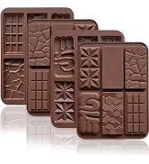 Molde De Silicona Para Chocolate Profundo - 28x18 Cm, Incluye 100 Bolsas Autoadhesivas Y Raspador - Aptos Microondas Y Congelador