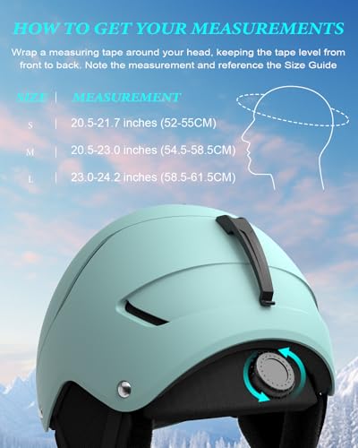 Image of Ski Helmet for Women Men, Safety Certified Snowboard Helmet with Shockproof ABS Hard Shell for Adults & Youth