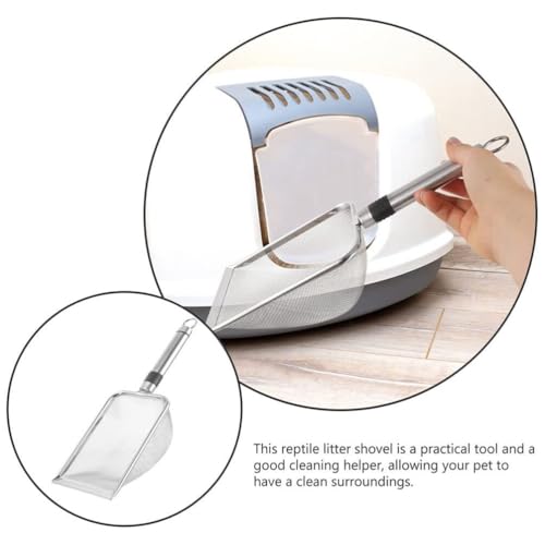 Ferramentas De Limpeza Para Animais De Estimação Pá De Aço Inoxidável Rede Areia Répteis Lagarto Tel