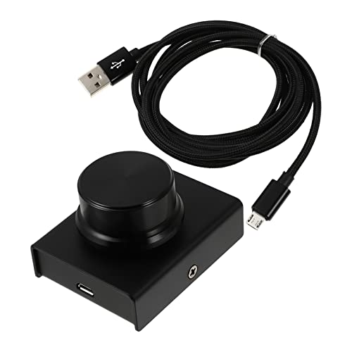 KALLORY USB Volume Controller Knob for PC Multimedia Volume Adjuster with Mute Compatible with Windows Easy Plug Play