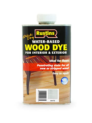 Rustins WDWH1000 Quick Dry, Wood Dye, 1 L, White