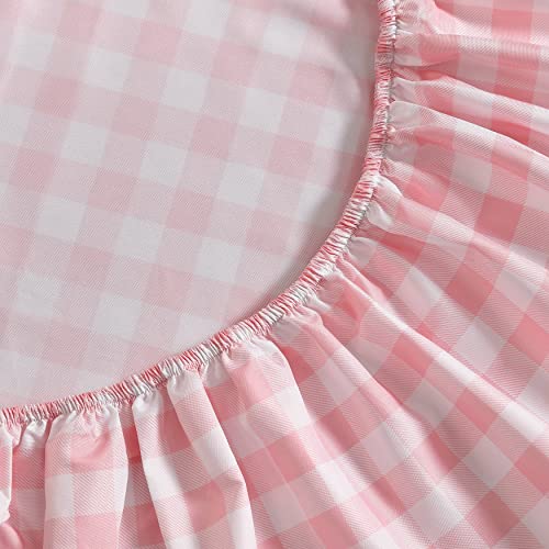 Image of Eddie Bauer Kids - Full Sheet Set, Ultra-Soft Microfiber Bedding with Fully Elastic Fitted Sheet, Kids Bed Set with Pillowcases, Easy Care Bedding (Poppy Plaid)