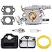 Carburetor Air Filter Fuel Line Spark Plug Parts Kit for Husqvarna 36 41 136 137 137E 141 142 141LE 142E Husky Saw Zama C1Q-W29E Carb WT-834 WT-657 WT-529 WT-289 WT-285 WT-239 WT-202 Engine Chainsaw