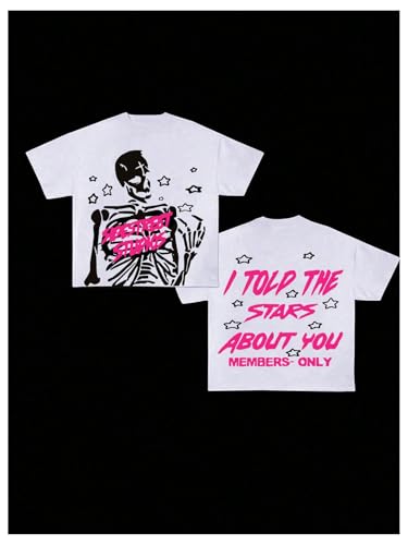 Girl's Skull Graphic Tees Short Sleeve Crew Neck Vintage T Shirt Casual Y2K Streetwear3