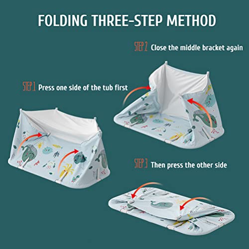 Eeneme Tragbare Faltbadewanne, große Badewanne Badewanne Erwachsene, Familienbad SPA Badewanne Dusche Heißes Bad Eisbad Kinder Erwachsene (24 * 55 * 20 Zoll)