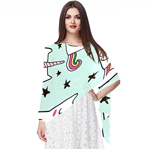 Écharpe en mousseline de soie chat et fleurs Multicolore 05 pour femme