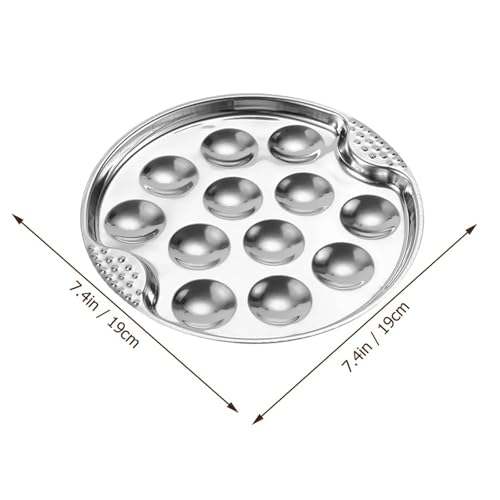 Plaque de cuisson d'escargots en acier inoxydable 12 trous de qualité durable - 7