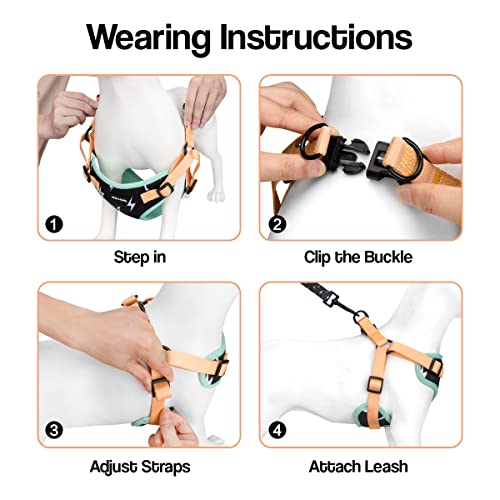 Jack & Bully Dog Harness, No Pull Vest Step-In Adjustable Neoprene Soft With Breathable Mesh, All Weather, French Bulldog (Medium) #TOP6