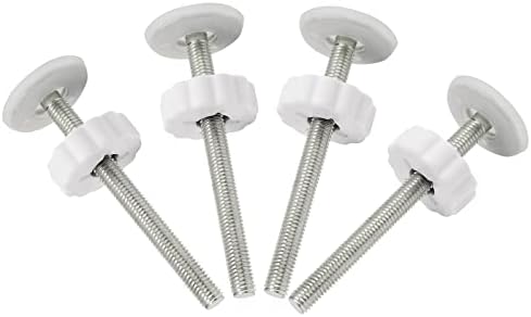 AMORBASE Pet Gates Spindle Rods 8mm(M8) - Replacement Threaded Screw Bolts Hardware Parts Kit Wall Protector for Baby Pressure Mounted Safety Door & Pet Stair Gates (White) - by AMORBASE