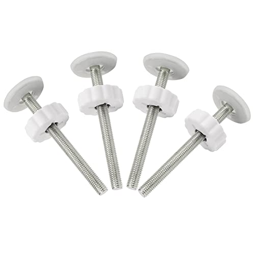Pet Gates Spindle Rods 10mm(M10) - Replacement Parts Threaded Screw Bolts Hardware Kit Wall Protector for Baby Pressure Mounted Safety Door & Pet Stair Gates (White, M10 9CMLong)