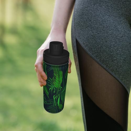 Bouteille d'eau verte randonnée camping sport acier inoxydable - 8