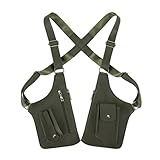 XIAOQENAN (1パック) レザーショルダー隠し脇ストラップ財布 調節可能なアクセサリー ダブルバッグ付き