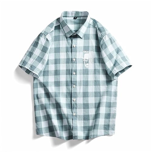 Chemise mince slim fit à carreaux avec patte de boutonnage