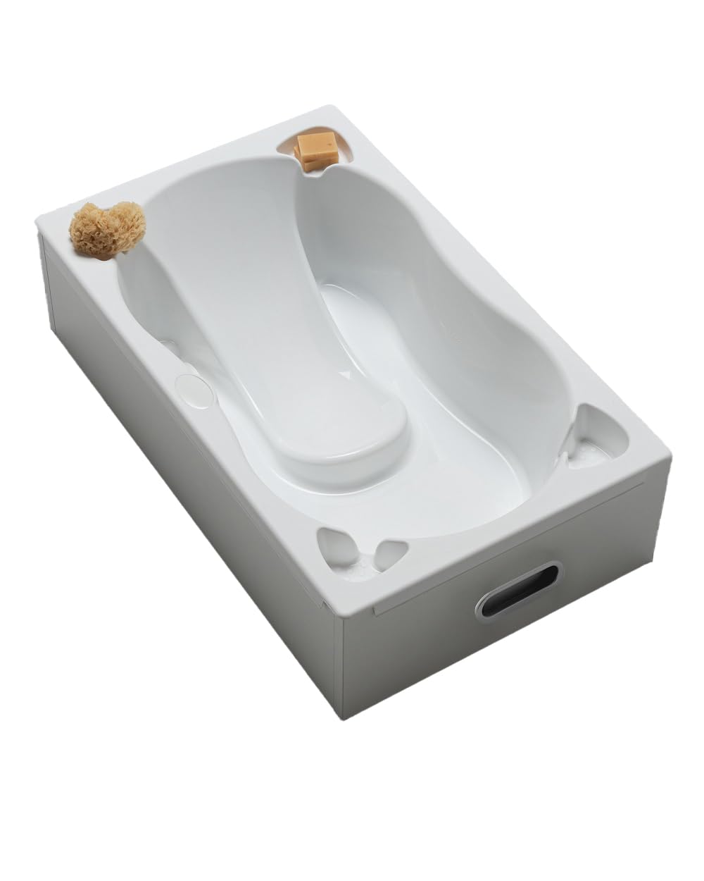 G.A. | Baby Collection – Bañera para bañera 74 x 45 x 19 cm, diseño ergonómico con asas, fabricado en Italia