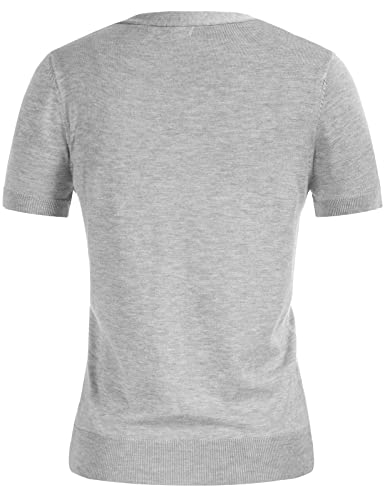 Short Sleeve Summer Cardigans For Women Open Front Cropped Bolero Shrugs Sweater For Dress(Light Gray Short Sleeve,Xl) #TOP1