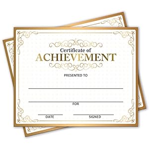 Award Certificates – Certificate of Achievement for Students, School Graduation Ceremony, Kindergarten Preschool certificates of Completion – 25 Award Certificates (aa02)