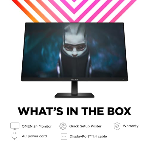 HP OMEN 23.8" FHD 165Hz Gaming Monitor, FHD Display (1920 x 1080), IPS panel, 99% sRGB, 90% DCI-P3, 16:9, AMD FreeSync Premium Technology, 24 (2023),Black - image 7