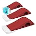 Wundermax Door Stopper Rubber Door Stop Wedge Security Door Stops with Door Holder Rubber Door Stoppers Works On All Floor Types and Carpet Heavy Duty Door Jam (3 Pack Red)