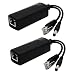 ANVISION 2-Pack Active PoE Splitter Adapter IEEE 802.3af Compliant 10/100Mbps, DC 12V Output IP Camera Wireless AP Router Voip Phone AV-PS12
