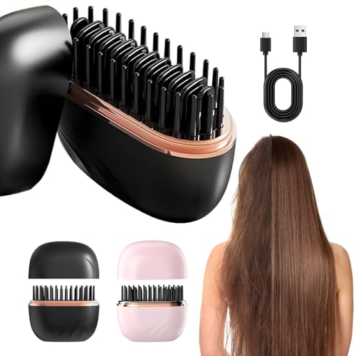 Mini Rechargeable Portable Hair Straightener Brush