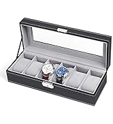 Amazon.com: NEX Watch Box, 6 Slots Leather Watch Display Case