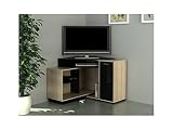 Vente-unique - TV-Eckschrank AMAEL mit Ablageflächen - Eiche & Schwarz
