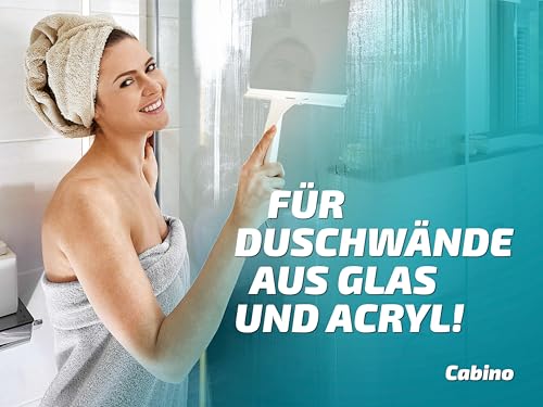 Leifheit Duschkabinenabzieher Cabino für Wände aus Glas, Acryl, Kacheln oder Fliesen, extra Leichter Duschabzieher, Abzieher mit Aufhängeschnur, Duschwand Abzieher
